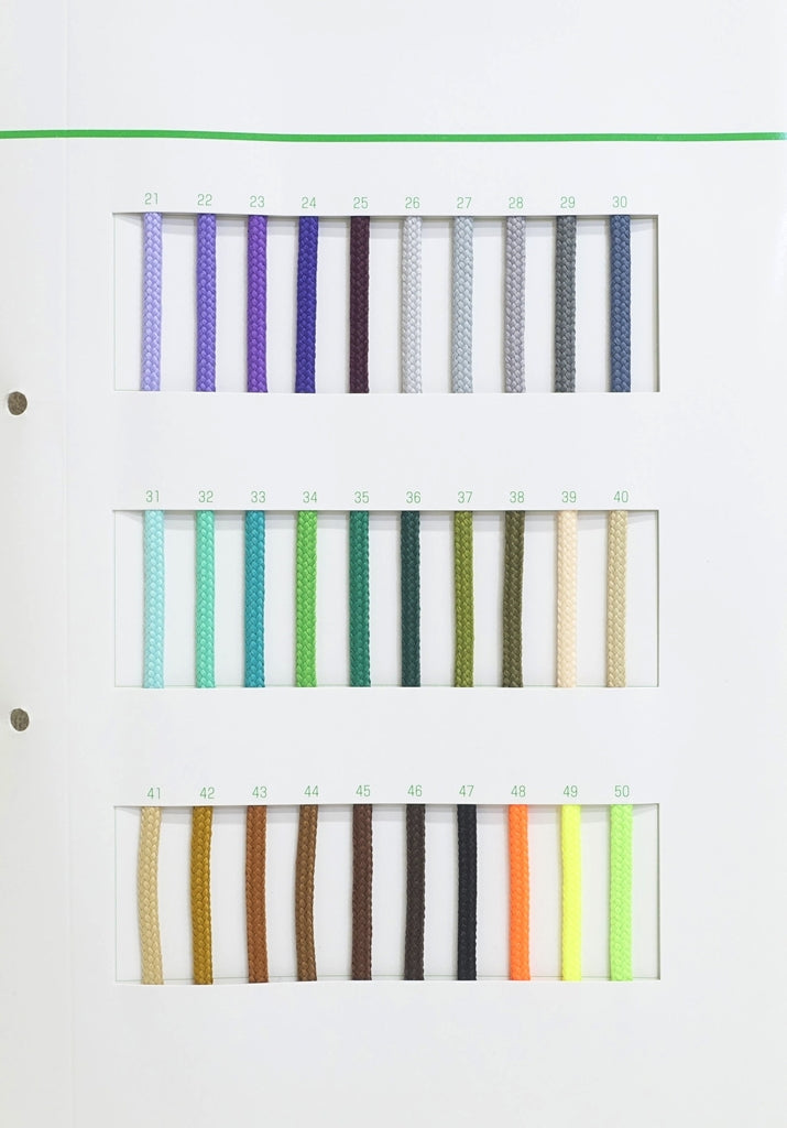 【メートル売り】エステルスピンドル紐 丸紐 16打 Mサイズ　ポリエステル100% (直径約5mm) (入園・入学準備に、バッグの持ち手として、洋服のワンポイントに)